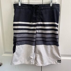 Billabong Men's Blue and Gray Swim Shorts